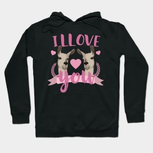 I Llove you Llamas Hoodie